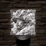 Szamuráj legenda 7 színű, valósághűen gravírozott 3D led lámpa