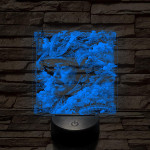 Szamuráj legenda 7 színű, valósághűen gravírozott 3D led lámpa