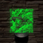 Szamuráj legenda 7 színű, valósághűen gravírozott 3D led lámpa