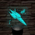 Sci-fi űrhajó7 színű valósághű 3D led lámpa