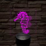 Csikóhal 7 színű valósághű 3D led lámpa