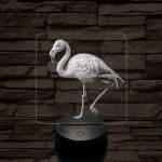 Flamingó madár 7 színű valósághű 3D led lámpa