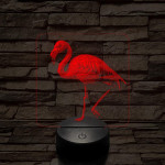 Flamingó madár 7 színű valósághű 3D led lámpa