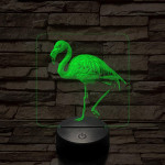 Flamingó madár 7 színű valósághű 3D led lámpa