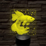 Vörös guppi hal 7 színű valósághű 3D led lámpa