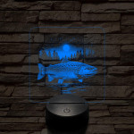 Atlanti Lazac hal 7 színű valósághű 3D led lámpa