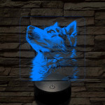 Husky profil 7 színű valósághű 3D led lámpa