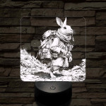 Nyuszi a kis felfedező 7 színű valósághű 3D led lámpa