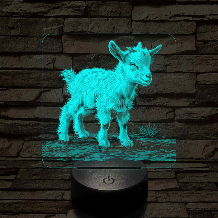 Kecskegida 7 színű valósághű 3D led lámpa