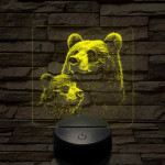 Medvebocs és medve mama 7 színű valósághű 3D led lámpa