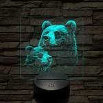 Medvebocs és medve mama 7 színű valósághű 3D led lámpa
