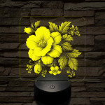 Virágok fénye 7 színű valósághű 3D led lámpa