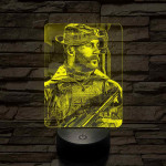 Call of Duty Price kapitány 7 színű valósághű 3D led lámpa