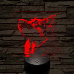 Német juhászkutya portré 7 színű valósághű 3D led lámpa