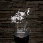 Cane corso masztiff portré 7 színű valósághű 3D led lámpa