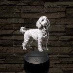 Miniatűr uszkár álló 7 színű valósághű 3D led lámpa