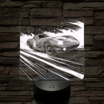 Chevrolet Corvette 1970 7 színű valósághű 3D led lámpa