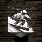 Vakmerő snowboard-os 7 színű valósághű 3D led lámpa