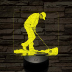 Golf idő 7 színű valósághű 3D led lámpa