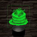 Szerelem torta  7 színű valósághű 3D led lámpa