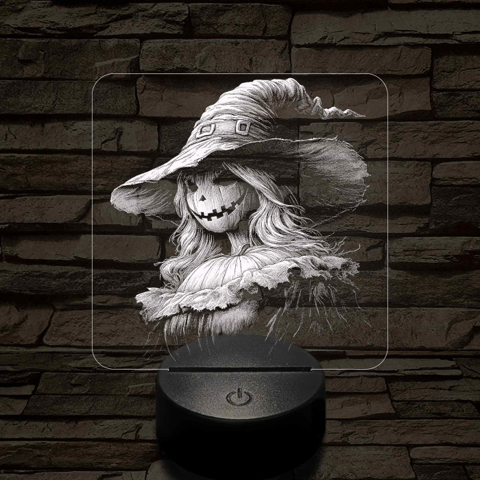 Lady Madárijesztő 7 színű valósághű 3D led lámpa