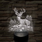 Dombon pihenő szarvas 7 színű valósághű 3D led lámpa