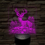 Dombon pihenő szarvas 7 színű valósághű 3D led lámpa