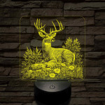 Dombon pihenő szarvas 7 színű valósághű 3D led lámpa