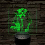 Tutankhamun arany maszkja 7 színű valósághű 3D led lámpa
