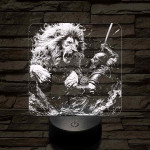 Oroszlánnal küzdő gladiátor 7 színű valósághű 3D led lámpa