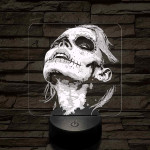 Mexikói koponya festésű nő 7 színű valósághű 3D led lámpa