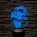 Mexikói koponya festésű nő 7 színű valósághű 3D led lámpa