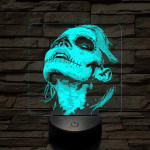 Mexikói koponya festésű nő 7 színű valósághű 3D led lámpa