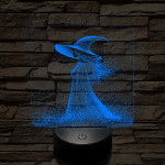Ábrándozó boszorkány 7 színű valósághű 3D led lámpa