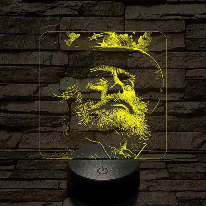 Amerikai nagybácsi 7 színű valósághű 3D led lámpa