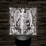 Kecses angyal 7 színű valósághű 3D led lámpa