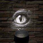 Sárkányszem 7 színű valósághű 3D led lámpa