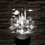 Álomszép palota 7 színű valósághű 3D led lámpa