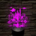 Álomszép palota 7 színű valósághű 3D led lámpa
