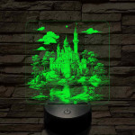 Álomszép palota 7 színű valósághű 3D led lámpa