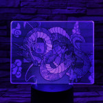 Tekeredő Sárkány 7 színű valósághű 3D led lámpa