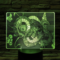 Tekeredő Sárkány 7 színű valósághű 3D led lámpa