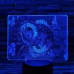 Tekeredő Sárkány 7 színű valósághű 3D led lámpa
