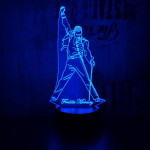 Freddie Mercury 7 színű 3D led lámpa