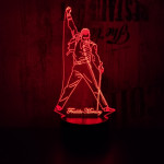 Freddie Mercury 7 színű 3D led lámpa