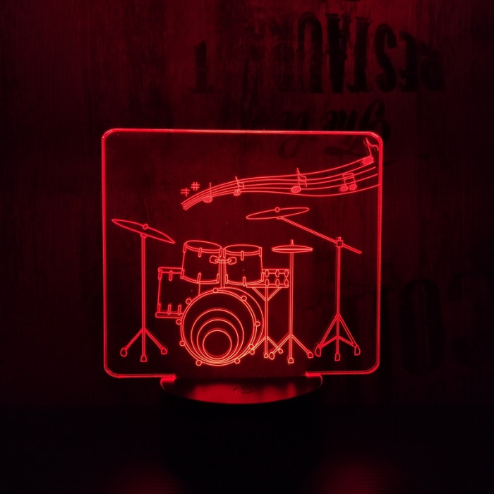 Dobos 7 színű 3D led lámpa