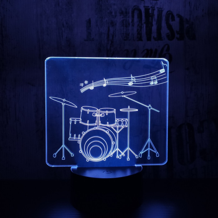 Dobos 7 színű 3D led lámpa