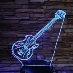 Gitár elektromos zene 3D 7 színű led lámpa