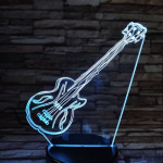 Gitár elektromos zene 3D 7 színű led lámpa