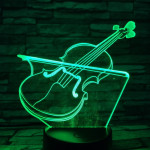 Hegedű 7 színű 3D led lámpa